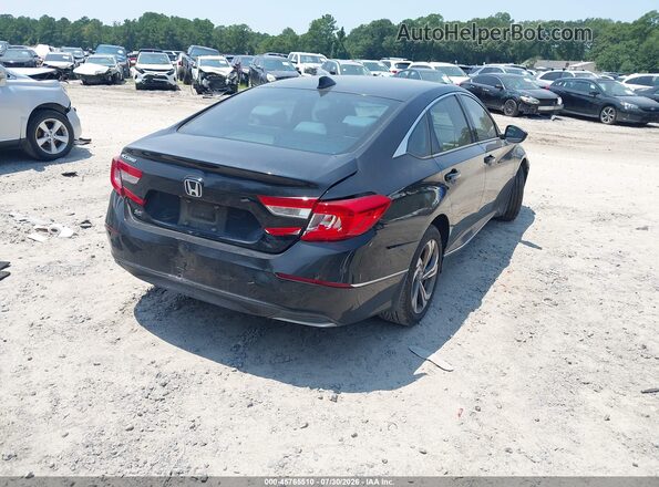 1HGCV1F43JA023557 2018 HONDA ACCORD Черный Задняя правая четверть