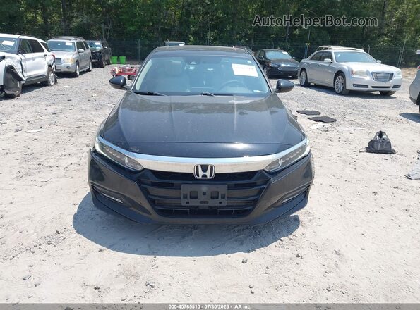 1HGCV1F43JA023557 2018 HONDA ACCORD Черный Вид щитка приборов