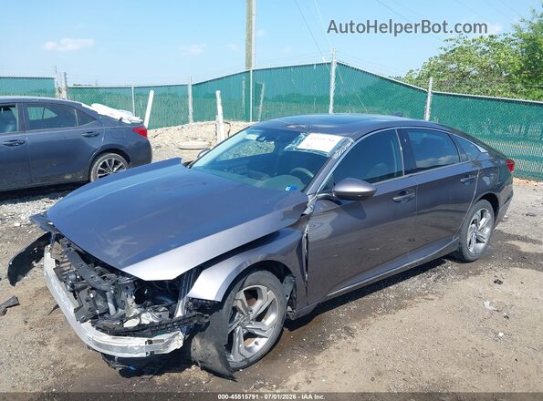 1HGCV1F43JA240994 2018 HONDA ACCORD Gray Przód lewy
