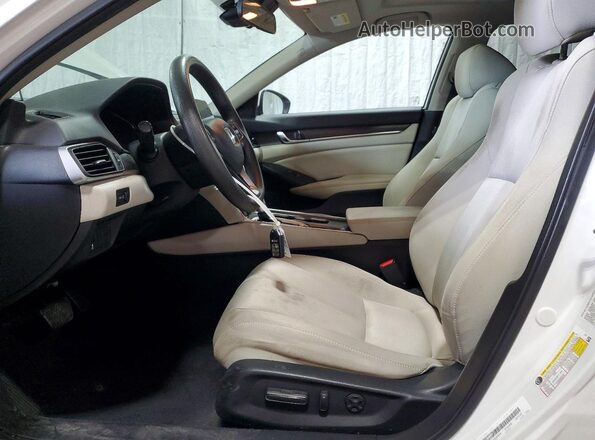 1HGCV1F43KA028369 2019 HONDA ACCORD White Սալոնի դիմացի տեսք