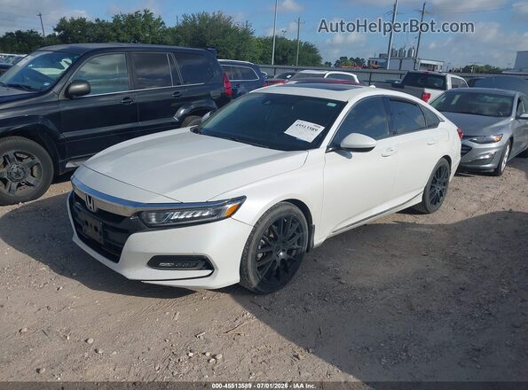 1HGCV1F43LA096818 2020 HONDA ACCORD Белый Передняя левая четверть