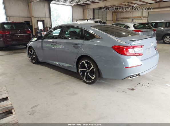 1HGCV1F43MA031341 2021 HONDA ACCORD Light Blue Trasero izquierdo