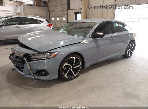 1HGCV1F43MA031341 2021 HONDA ACCORD Light Blue Vista tres cuartos delantera izquierda