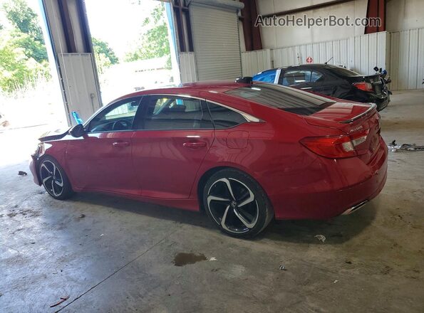 1HGCV1F43MA091393 2021 HONDA ACCORD Maroon Rear left