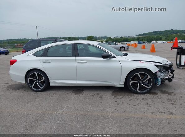 1HGCV1F43NA001256 2022 HONDA ACCORD Белый Вид задней части салона