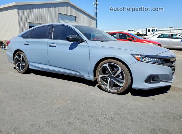 1HGCV1F43NA119775 2022 HONDA ACCORD Gray Przód prawy
