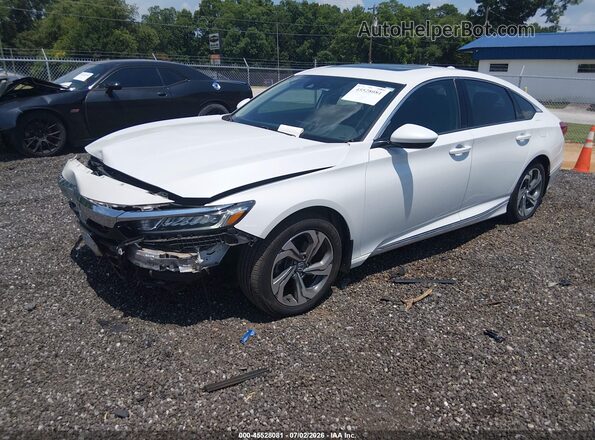 1HGCV1F44JA057412 2018 HONDA ACCORD White წინა მარცხენა ხედი სამი მეოთხედიდან