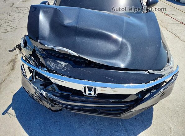 1HGCV1F44JA099191 2018 HONDA ACCORD Black Вид задньої частини салону
