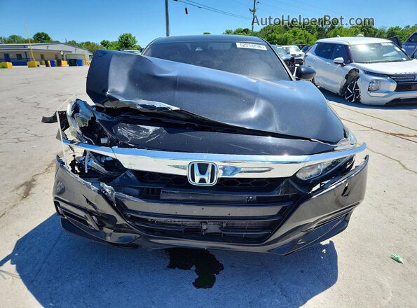 1HGCV1F44JA099191 2018 HONDA ACCORD Black Вид спереду