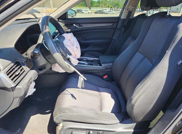 1HGCV1F44JA099191 2018 HONDA ACCORD Black Вид салону спереду