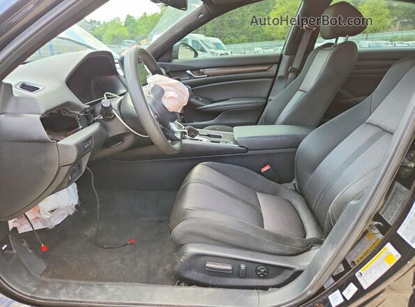 1HGCV1F44LA049345 2020 HONDA ACCORD Black Widok wnętrza z przodu