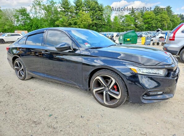 1HGCV1F44LA049345 2020 HONDA ACCORD Black Przód prawy