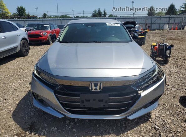 1HGCV1F44MA010076 2021 HONDA ACCORD Silver Front view