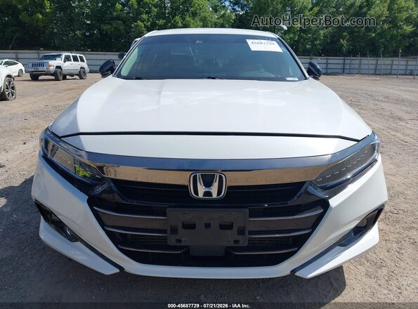 1HGCV1F44MA033969 2021 HONDA ACCORD Белый Вид щитка приборов