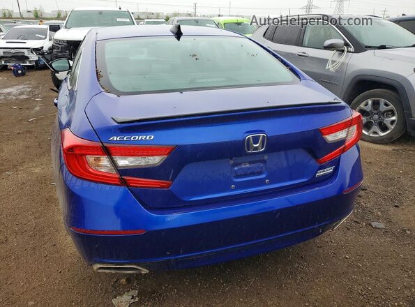 1HGCV1F44MA035690 2021 HONDA ACCORD Blue Вид ззаду
