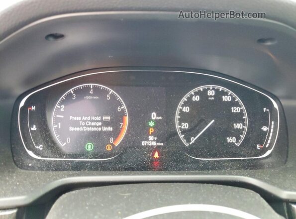 1HGCV1F44MA035690 2021 HONDA ACCORD Blue Вид щитка приладів