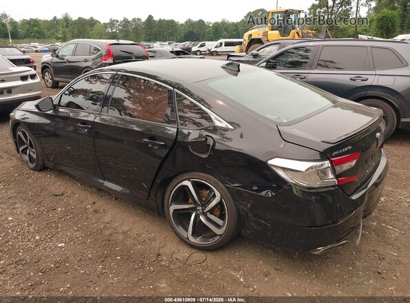 1HGCV1F44MA043658 2021 HONDA ACCORD Black Front view