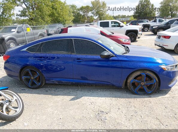 1HGCV1F44MA046673 2021 HONDA ACCORD Blue უკანა სალონის ხედი