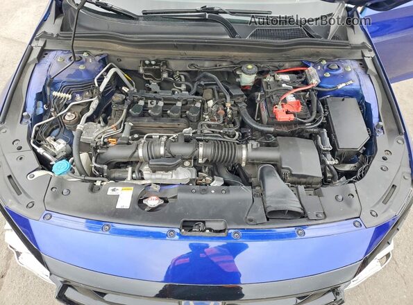 1HGCV1F44MA071993 2021 HONDA ACCORD Blue Սալոնի հետևի տեսք