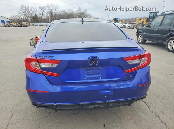 1HGCV1F44MA071993 2021 HONDA ACCORD Blue Հետևի տեսք