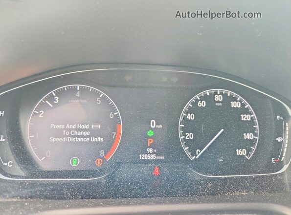 1HGCV1F44MA084971 2021 HONDA ACCORD White ხელსაწყოთა პანელის ხედი