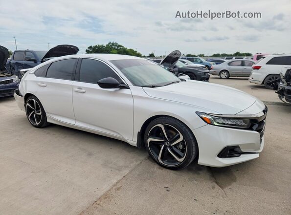 1HGCV1F44MA084971 2021 HONDA ACCORD White წინა მარჯვენა