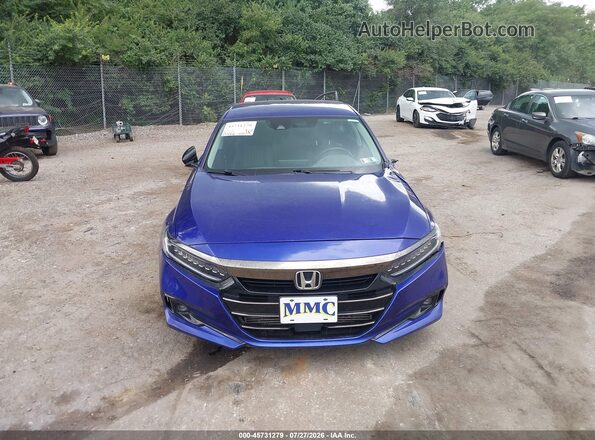 1HGCV1F44NA035061 2022 HONDA ACCORD Blue Սարքավորումների վահանակի տեսք