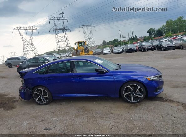1HGCV1F44NA035061 2022 HONDA ACCORD Blue Սալոնի հետևի տեսք