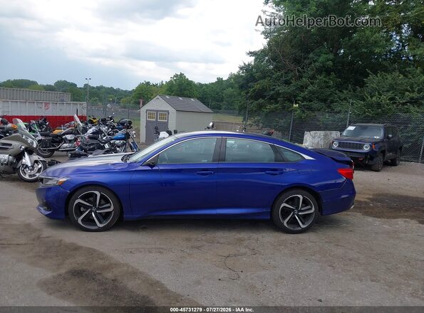 1HGCV1F44NA035061 2022 HONDA ACCORD Blue Սալոնի 360 աստիճան տեսք