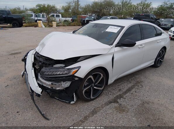 1HGCV1F44NA044326 2022 HONDA ACCORD White Przód lewy