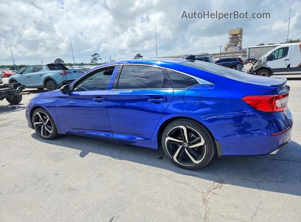 1HGCV1F44NA109384 2022 HONDA ACCORD Blue Հետևի ձախ