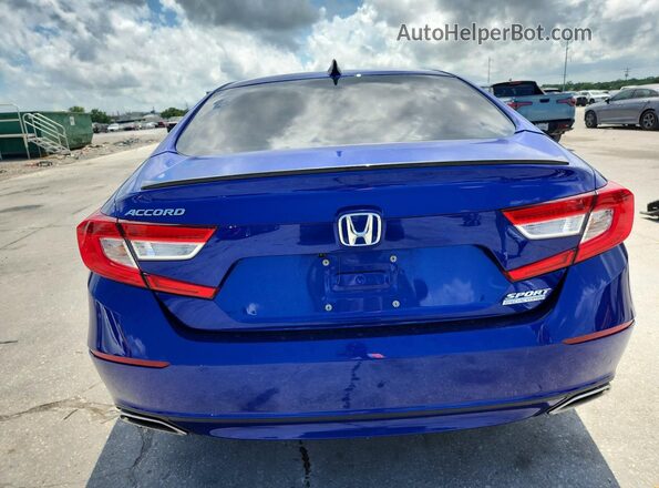 1HGCV1F44NA109384 2022 HONDA ACCORD Blue Հետևի տեսք