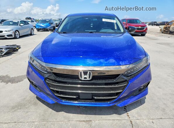 1HGCV1F44NA109384 2022 HONDA ACCORD Blue Դիմացի տեսք