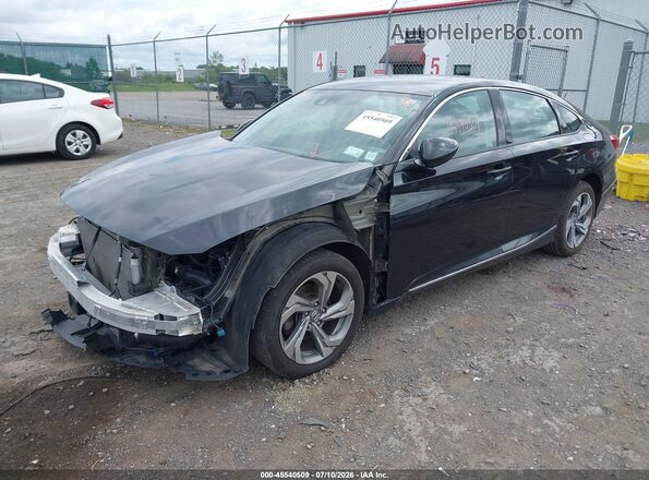 1HGCV1F45LA004379 2020 HONDA ACCORD Черный Передняя левая четверть