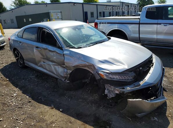 1HGCV1F45MA007090 2021 HONDA ACCORD Серебряный Передняя правая четверть