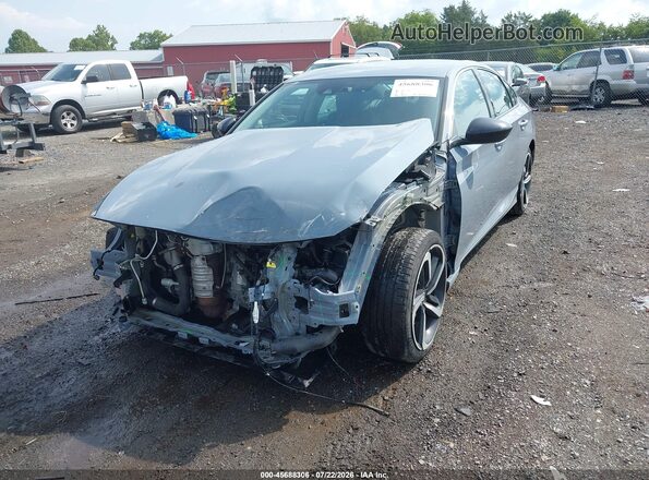 1HGCV1F45MA057794 2021 HONDA ACCORD Blue Front view