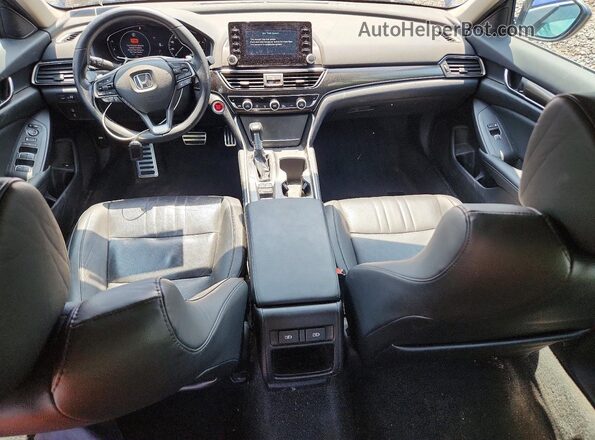 1HGCV1F45MA113152 2021 HONDA ACCORD Синий Вид панели приборов