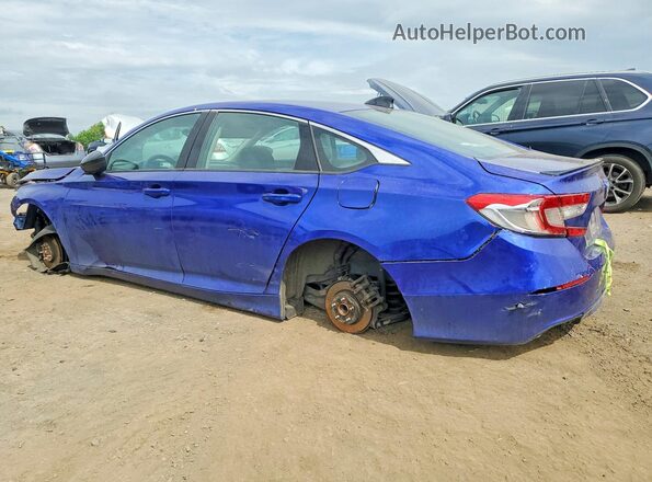 1HGCV1F45MA113152 2021 HONDA ACCORD Синий Задняя левая четверть