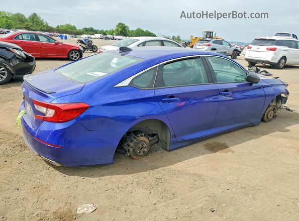 1HGCV1F45MA113152 2021 HONDA ACCORD Синий Задняя правая четверть