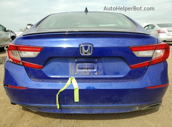 1HGCV1F45MA113152 2021 HONDA ACCORD Синий Вид сзади
