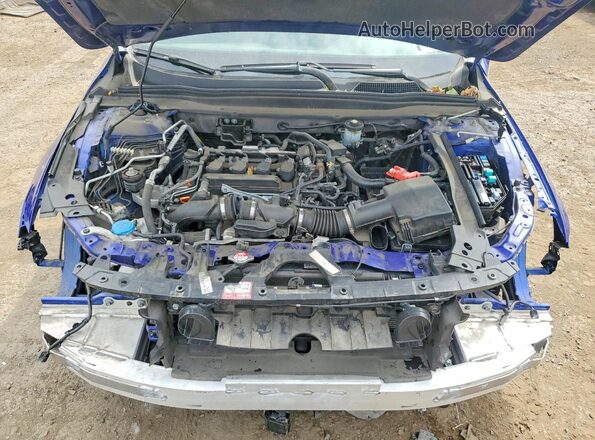 1HGCV1F45MA113152 2021 HONDA ACCORD Синий Вид задней части салона