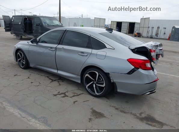1HGCV1F45NA046747 2022 HONDA ACCORD Silver Задня ліва чверть