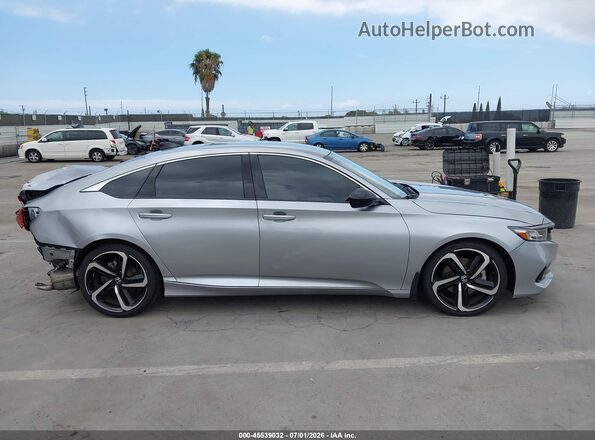 1HGCV1F45NA046747 2022 HONDA ACCORD Silver Вид задньої частини салону