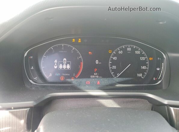 1HGCV1F45NA060681 2022 HONDA ACCORD White ხელსაწყოთა პანელის ხედი