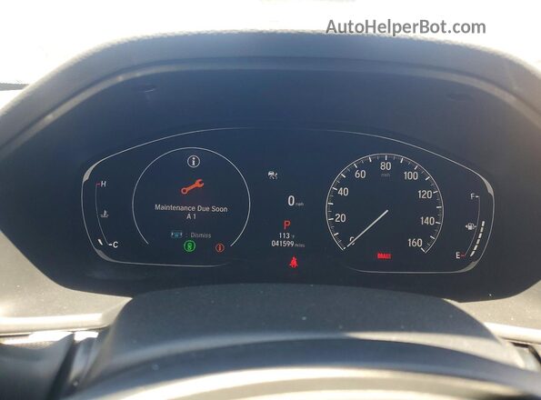 1HGCV1F45NA098511 2022 HONDA ACCORD Black Instrument cluster view