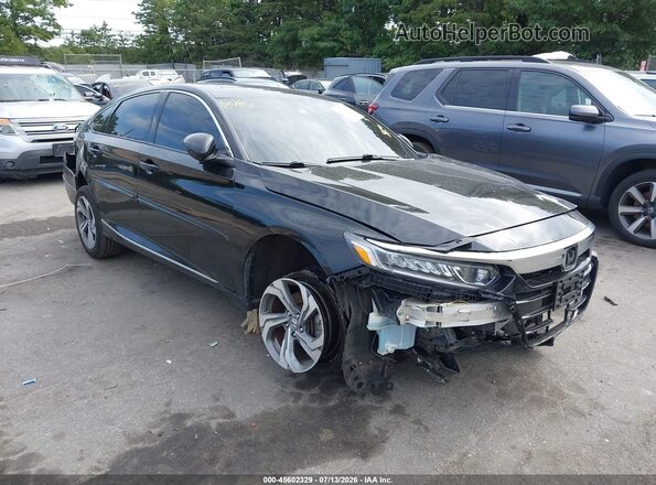 1HGCV1F46JA001486 2018 HONDA ACCORD Black Vista frontal