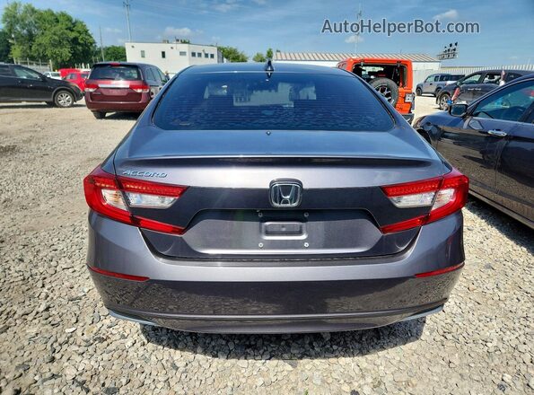 1HGCV1F46KA065027 2019 HONDA ACCORD Gray Вид ззаду