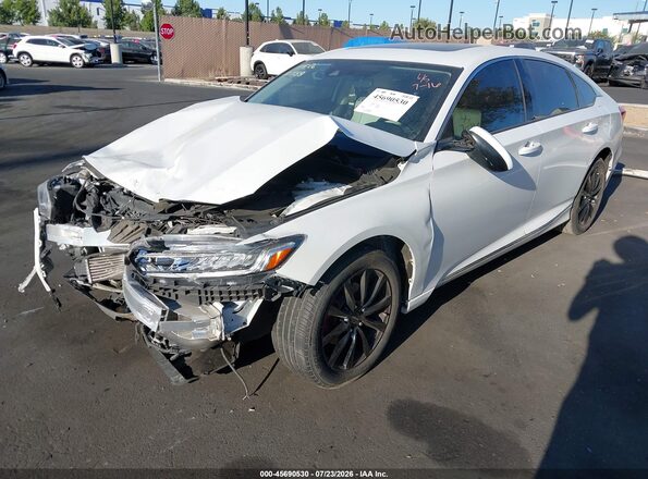 1HGCV1F46LA015861 2020 HONDA ACCORD White წინა მარცხენა ხედი სამი მეოთხედიდან