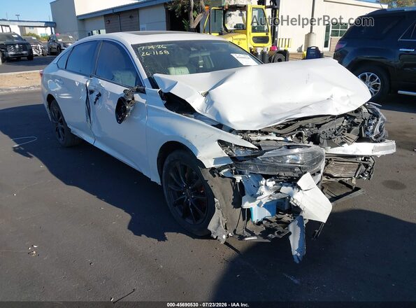 1HGCV1F46LA015861 2020 HONDA ACCORD White წინა ხედი