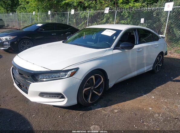 1HGCV1F46MA009916 2021 HONDA ACCORD Белый Передняя левая четверть